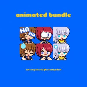 Animated Kingdom Hearts Emote Bundle for Twitch, Discord, Kick Streams