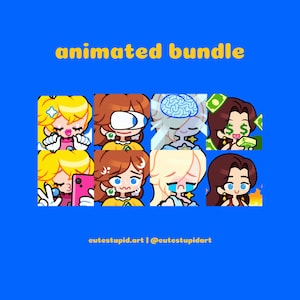 Princess Peach, Daisy, Rosalina, Pauline Emote Bundle for Twitch, Discord, Kick Streams