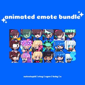 Pacchetto di emote animate di D.VA di Overwatch per Twitch, Discord e Kick Streaming