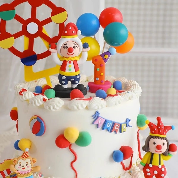 Circus Theme Cake Topper Kit