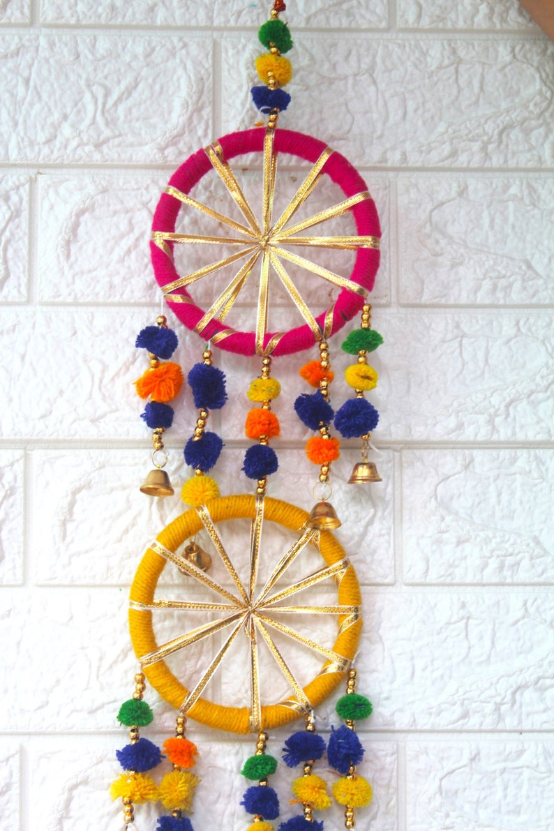 Indian Handcrafted Colored Door Strings and Wall Hangings. Indian Wall