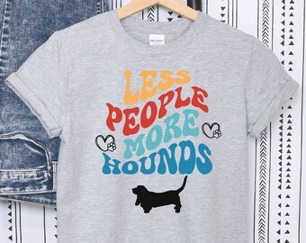 Basset Hound T-Shirt for Dog Lover Gift For Baset Hound Mom Graphic Tshirt with Basset Hound Animal Lover Shirt Dog Graphic Retro Shirt