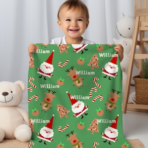 Personalized Christmas Blanket, Custom Name Blanket, Christmas Gift, Holiday Blanket, Stocking Stuffer, Christmas Decor, Blanket Gift