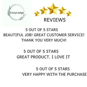 Puede incluir: Cinco rese&ntilde;as de 5 estrellas para un producto o servicio. Las rese&ntilde;as dicen "&iexcl;Buen trabajo! &iexcl;Excelente servicio al cliente! &iexcl;Muchas gracias!" "&iexcl;Gran producto! &iexcl;Me encanta!" y "&iexcl;Muy contento con la compra!"