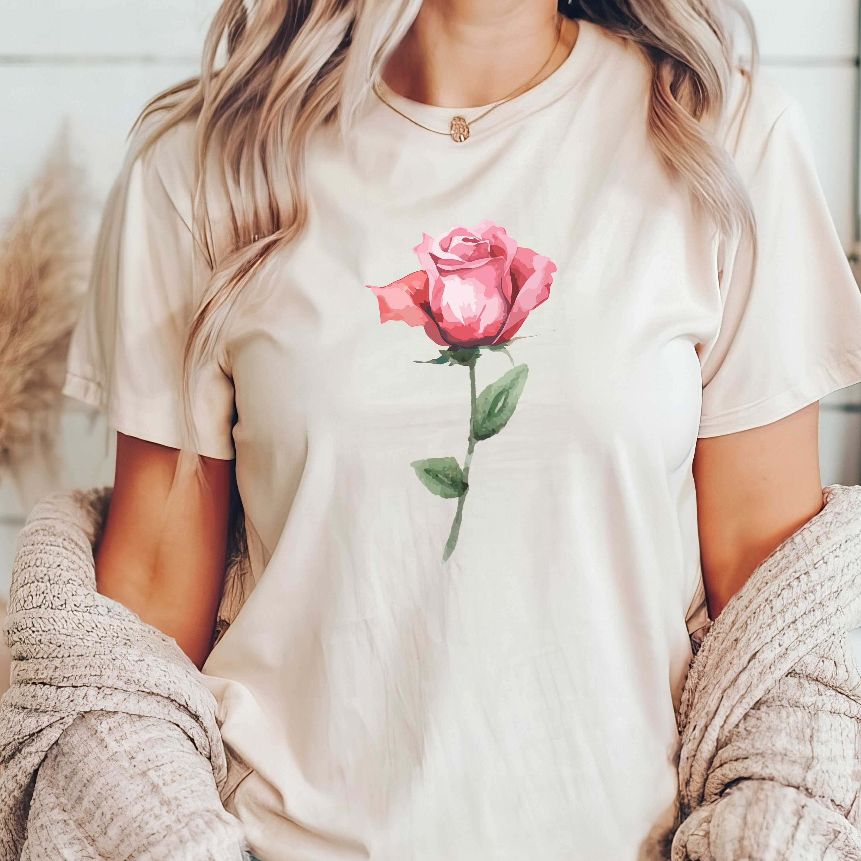 Remera Thrasher lebanese roses rosa bebe
