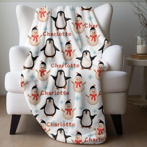 Personalized Christmas Blanket, Custom Name Blanket, Christmas Gift, Holiday Blanket, Stocking Stuffer, Christmas Decor, Blanket Gift