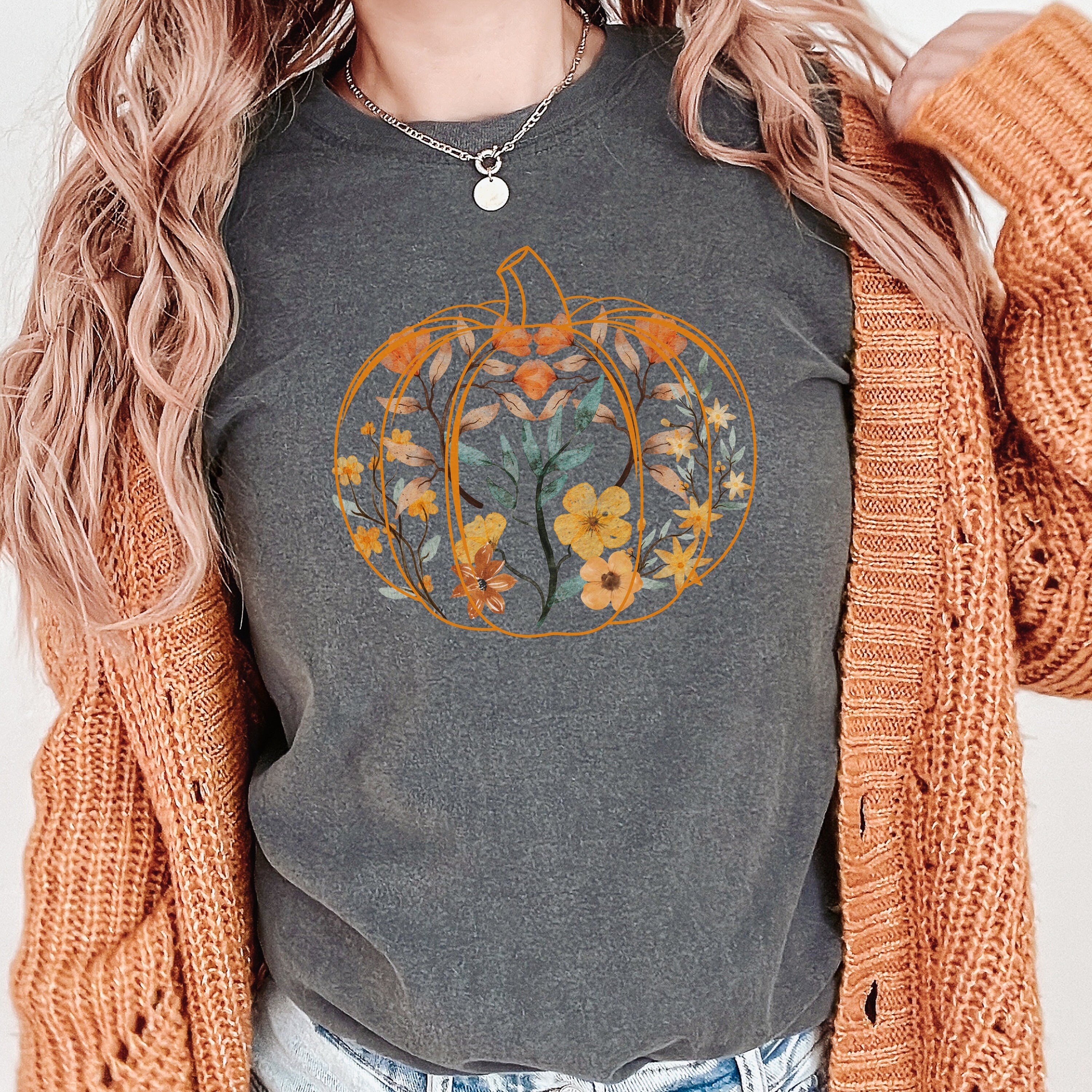 Women's - Instant Message - Howdy Fall Pumpkin Short Sleeve Graphic T-Shirt - View #8