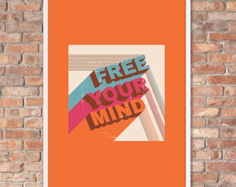Retro Poster,Retro Digital Art,Wall Art,Digital Download,Digital Wall Print,Interior Design,Printable Wall Art,Retro Greetings Card Design
