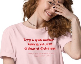 French Slogan Tshirt,Francophile Tshirt, French Slogan,Eco Tshirt,Chic Tshirt,French Tshirt gift,Slogan Tshirt