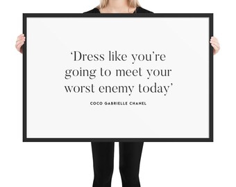 Chanel Quote Poster,Chanel Digital Art,Wall Art,Digital Download,Digital Wall Print,Interior Design,Printable Wall Art,Chanel Card Design