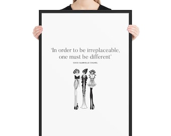 Chanel Quote Poster,Chanel Digital Art,Wall Art,Digital Download,Digital Wall Print,Interior Design,Printable Wall Art,Chanel Card Design