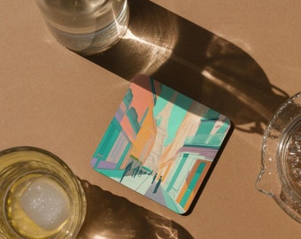 Paris Street Cork Back Coaster