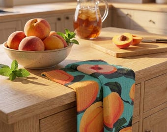 Peach Kitchen Towel: Soft Touch, Fruit Inspired Design