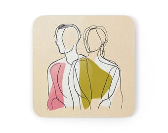 Coaster, Cork Backed (Round or Square, Glossy Finish)