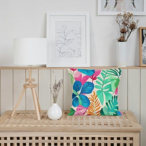 Tropical Leaves Square Pillow