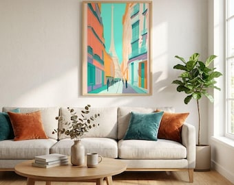 Paris Street Print - Matte Fine Art on Museum Paper