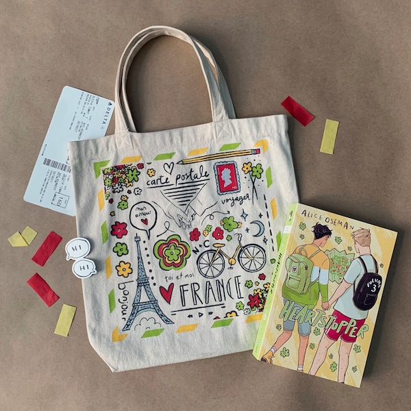 Heartstopper Paris Custom Tote Bag