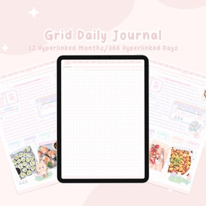 Daily Journal, Digital Journal, Digital Notebook, Cute Digital Notebook, Digital Planner, Pastel Planner, Pastel Notebook, Kawaii Planner