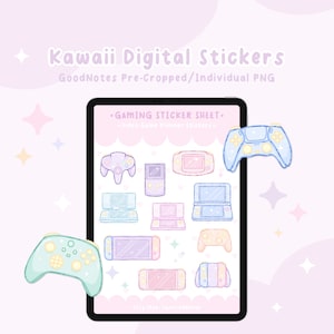 Video Game Stickers, Digital Stickers, Planner Stickers, Kawaii Stickers, Cute Stickers, GoodNotes Stickers, PNG Stickers, Pre-Cropped, Cute