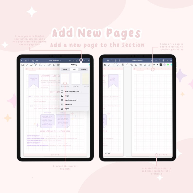 Digital Notebook, Grid Paper, Grid Notebook, Maths Notebook, School ...