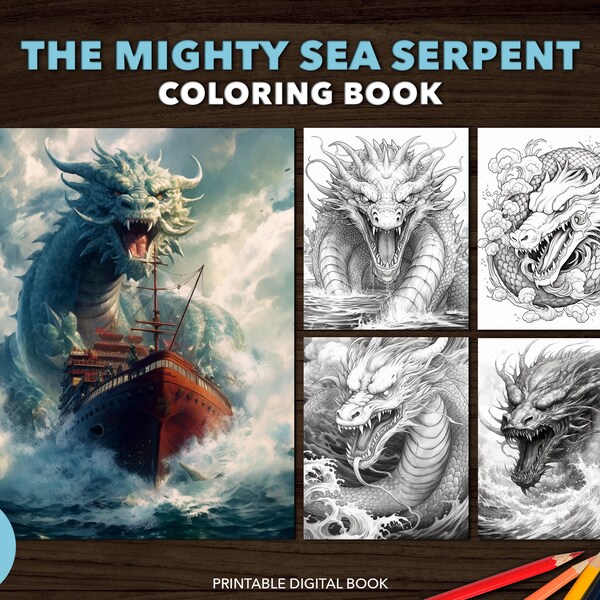 Sea Serpent Printable - Etsy