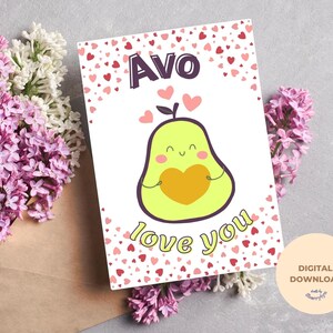 Avo Love You | Wortspiel Karte | Grußkarte | Digitaler Download