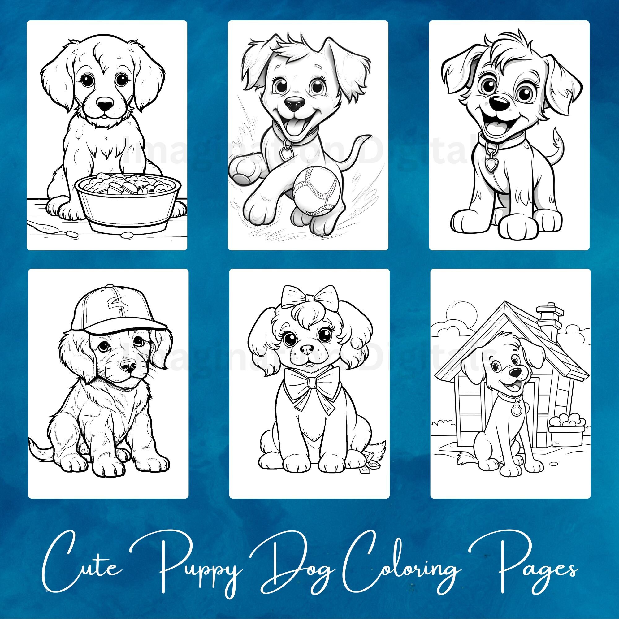 Puppy Dog Color Page Printable Kid Color Dog Pages Puppy Dog Color ...