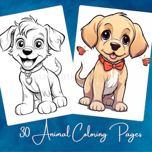 PLR 子犬の犬の塗り絵ページ 印刷可能な子供向けの犬の塗り絵ページ 子犬の犬の塗り絵ページから犬の塗り絵ページまで 即時ダウンロード 個人または商業利用
