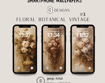 Vintage iPhone Wallpaper Floral, Vintage Flower, Spring Botanical Aesthetic, Phone Wallpaper Oil Painting, Aesthetic iPhone Wallpaper #3