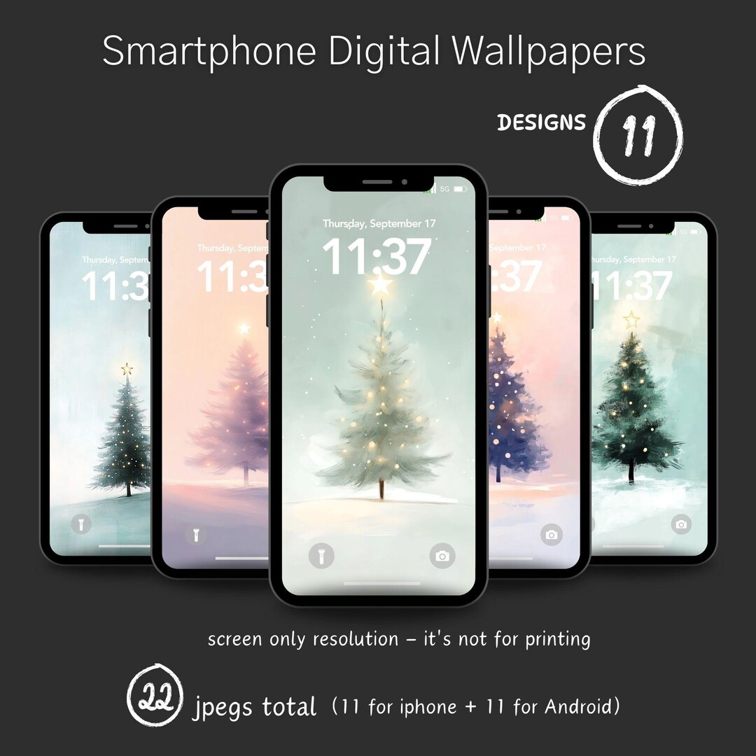 IPhone Wallpaper Christmas Tree, Vintage Christmas Tree, Christmas Tree