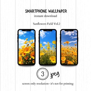 Sunflower iPhone Wallpaper, Flower Wallpaper, Gold Orange Color, Aesthetic Wall Paper, Sunflowers Field Painting For Iphone, Android Vol.2