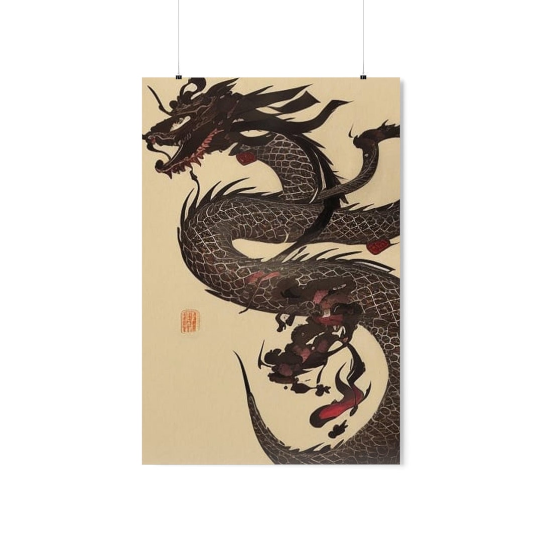 Japanese Dragon, Fantasy, Poster Art, Japan Art, Japan, Fantasy Art