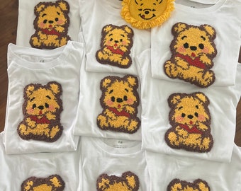 Custom Winnie The Pooh Kids T Shirt for birthday party , PJ Party , Birthday party