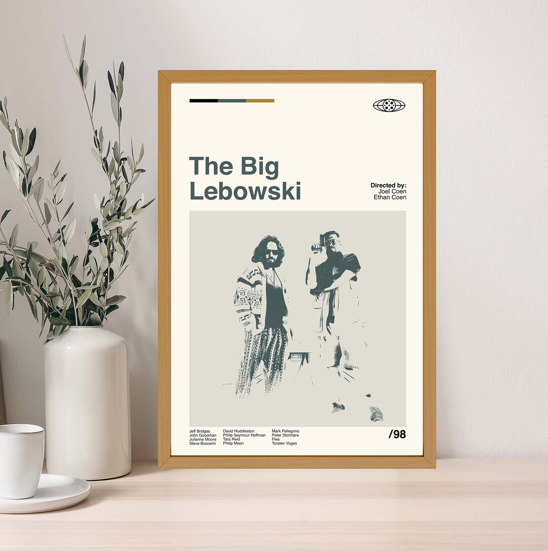 The Big Lebowski Movie Poster, the Big Lebowski Print, Wall Art