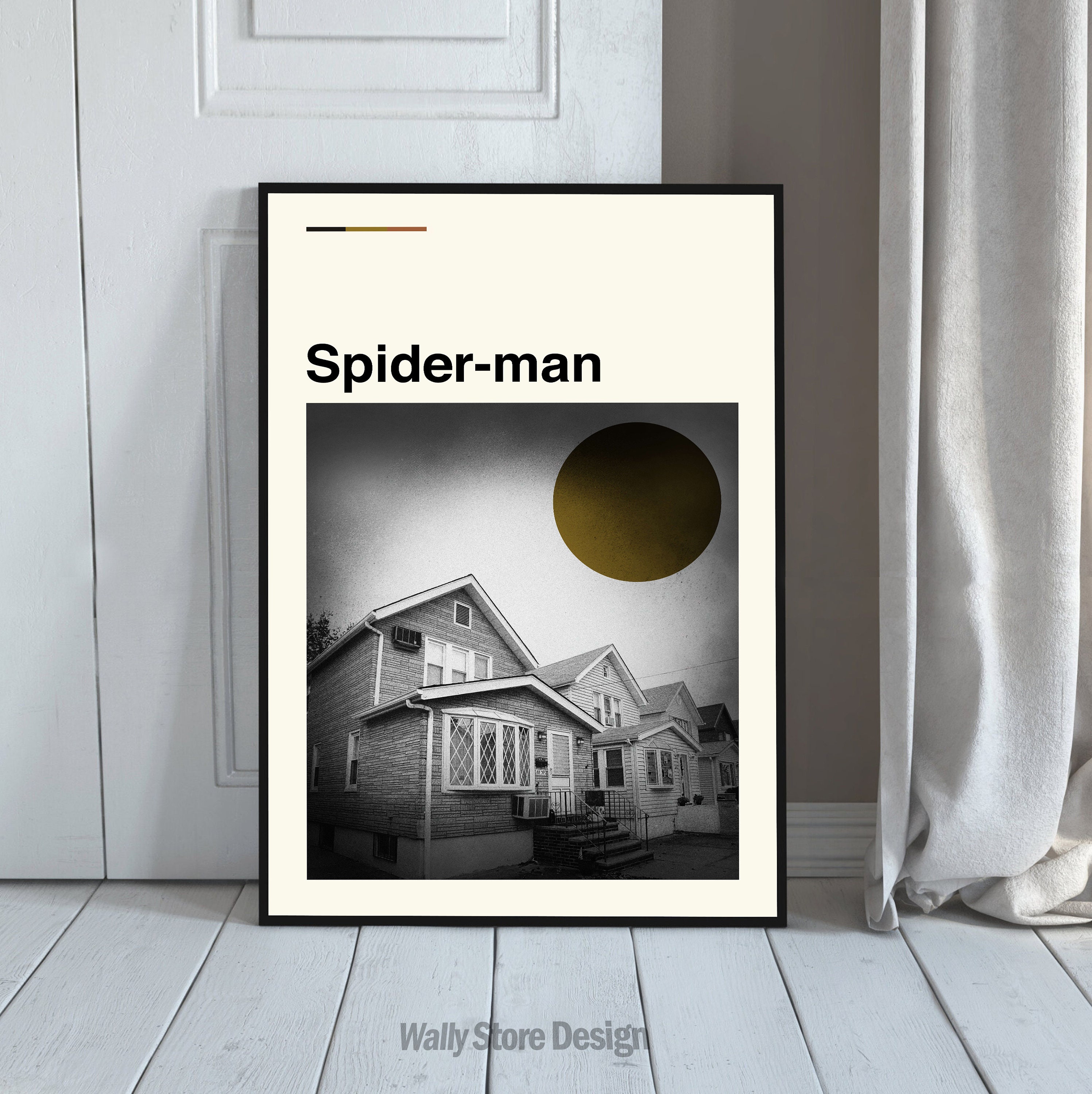 Spiderman House Poster Spiderman House Print Minimalist - Etsy