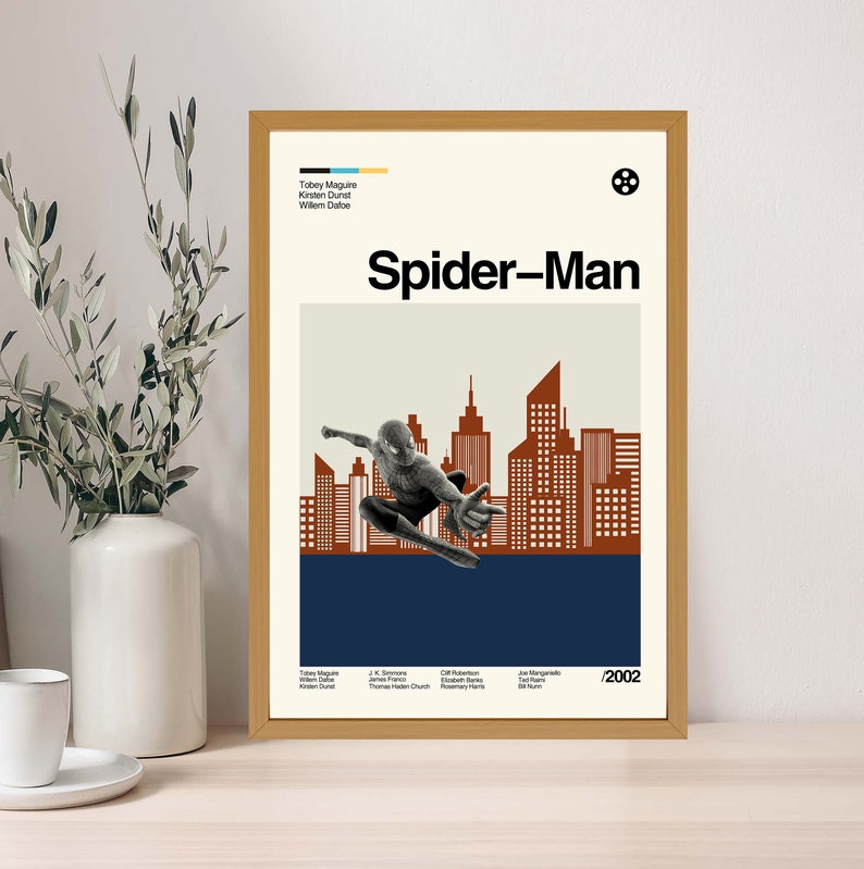Spiderman Poster Spiderman Print Minimalist Movie Vintage - Etsy