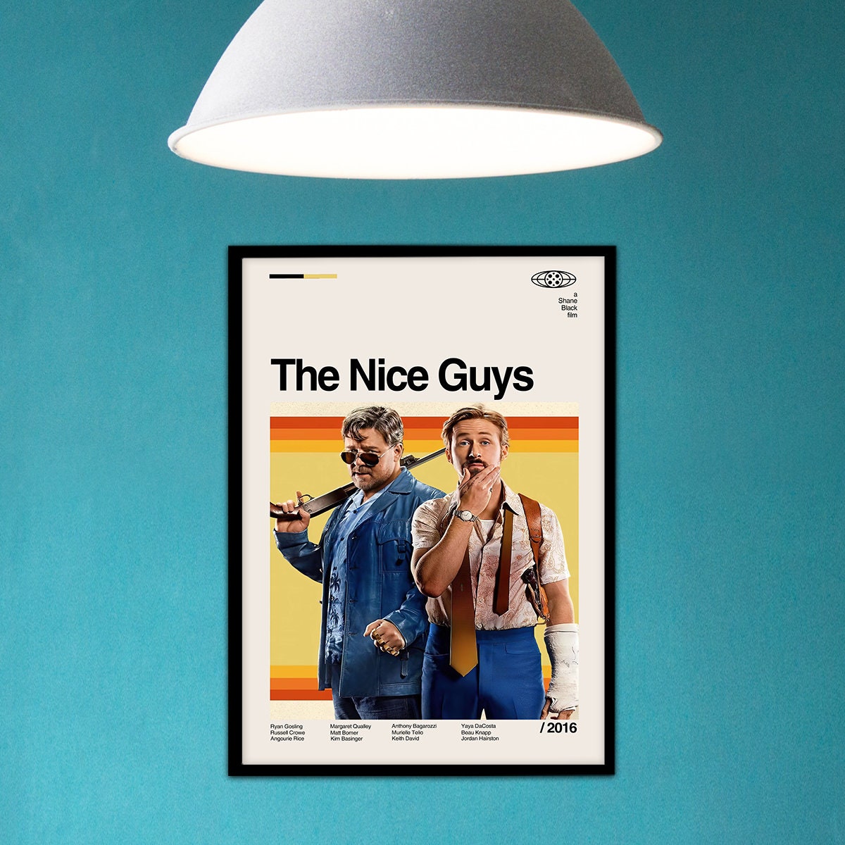 The Nice Guys, Art Print, Retro Movie Poster