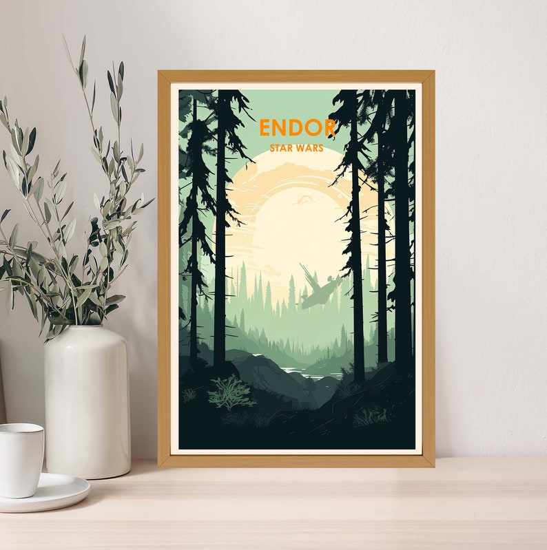 Endor Poster, Endor Print, Wall Art, Minimalist Movie, High Quality
