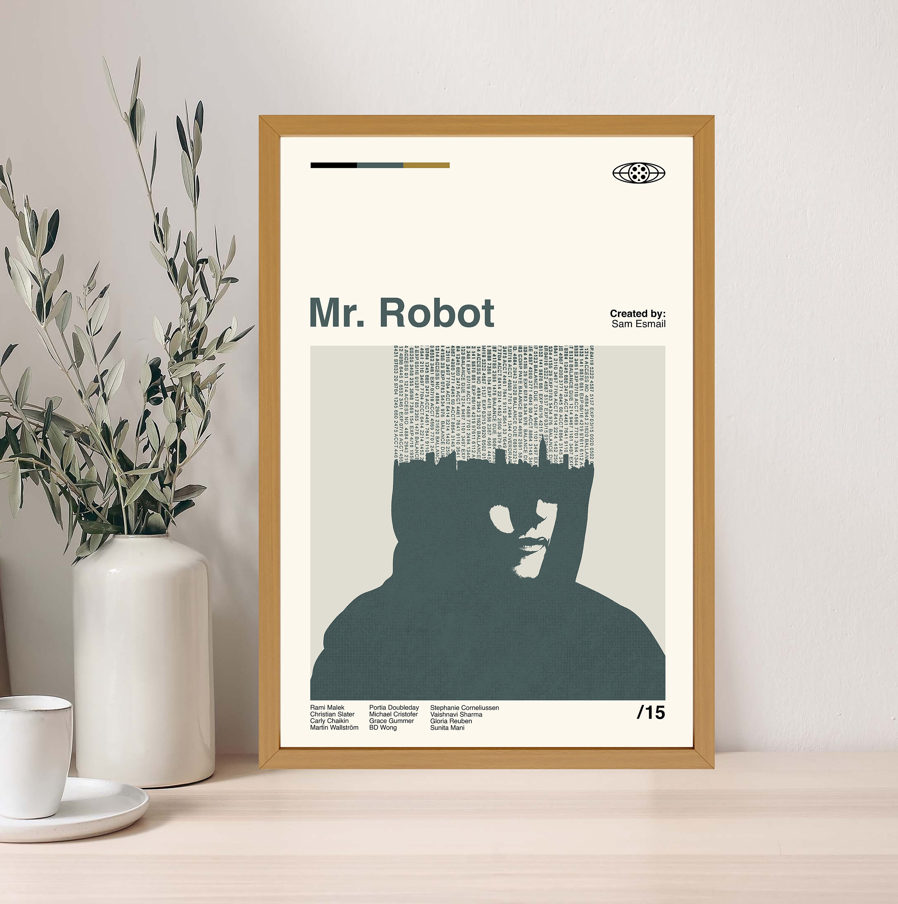 Mr Robot Bar Poster, Tv Show Mr Robot, Hacker Mr Robot