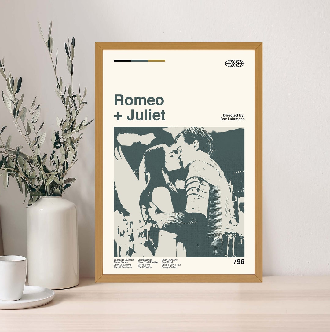 Romeo and Juliet Poster Romeo and Juliet Print Retro Modern - Etsy