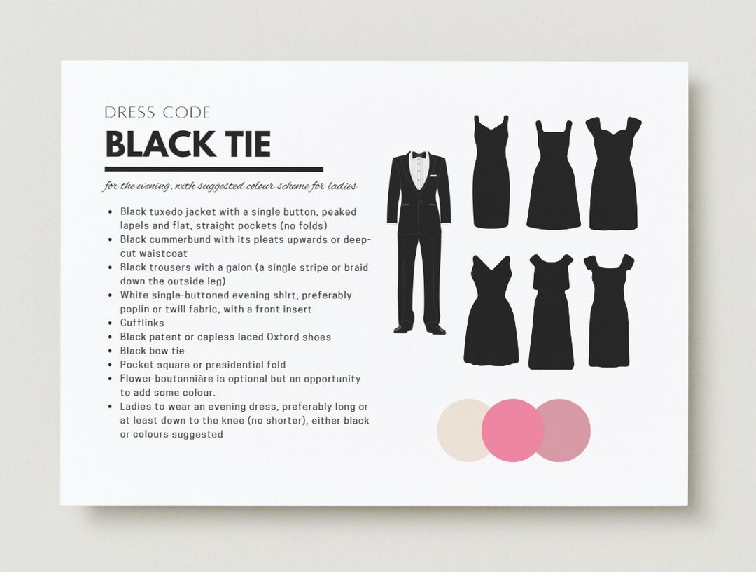 Black tie dress code dresses hotsell