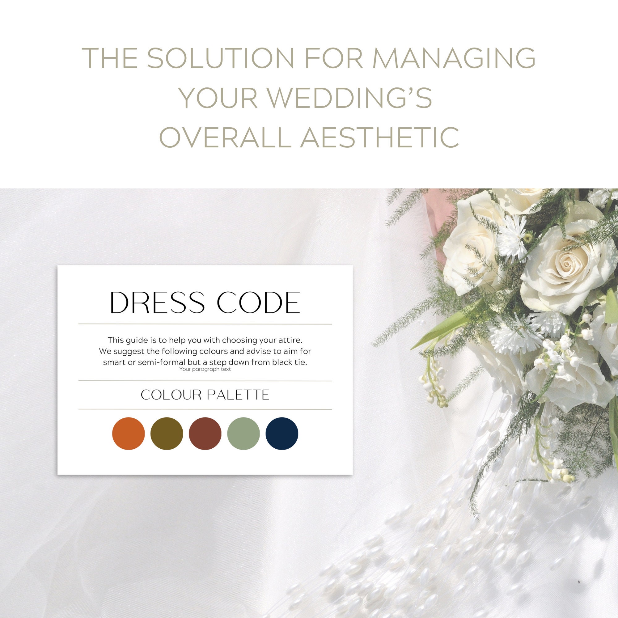 DIGITAL TEMPLATE | Smart Dress Code Guide for Weddings Parties Formal ...