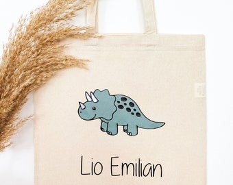 Jutetasche | Dino | Kindertasche | Stoffbeutel Kindergarten | Stofftasche personalisiert | Kinderbeutel | Jutebeutel