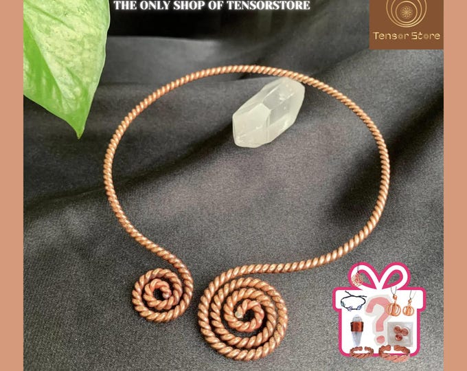 Tensor Copper Necklace: Custom Frequency Spiral Pendant