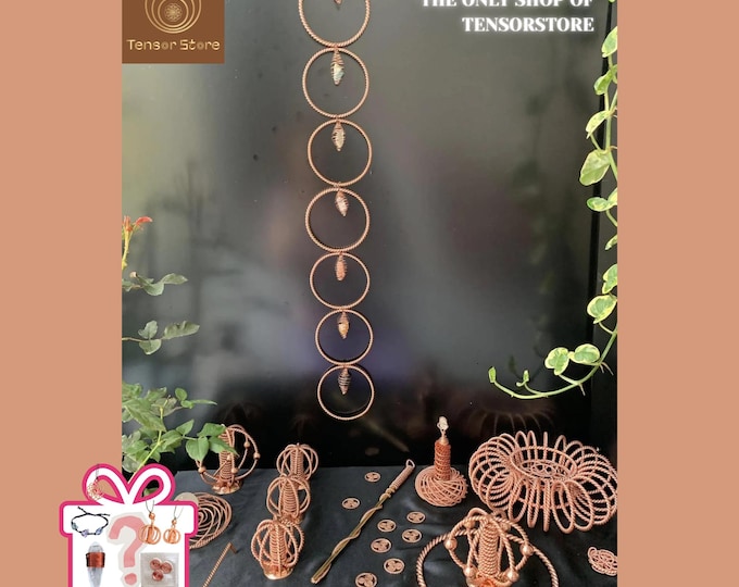 7-Chakra Crystal Copper Wind Chime: 177MHz Tensor Energy