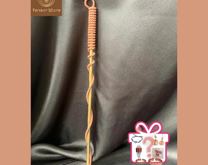 188MHz Copper Tensor Wand: Handmade Meditation & Yoga Tool