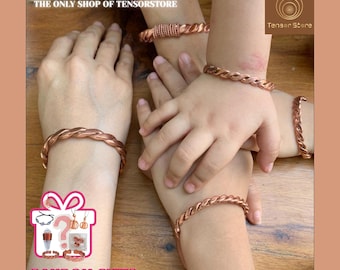 Custom Frequency Tensor Ring Bracelet: 99.99% Pure Red Copper, Energy Balance