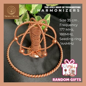 Armonizador tensor de cobre hecho a mano: Anillo de conexión a tierra de geometría sagrada