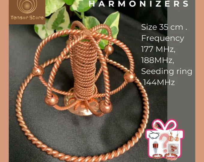 Handmade Copper Tensor Harmonizer: Sacred Geometry Grounding Ring