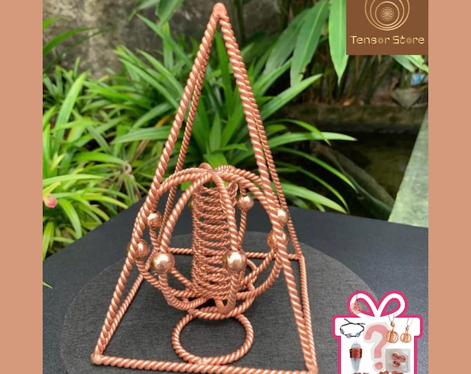 Red Copper Nubian Pyramid: 144/177 MHz Tensor Harmonizer